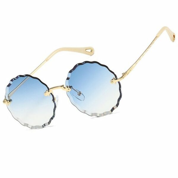 Housruse Sonnenbrille Damen-Sonnenbrille mit Farbverlauf und randlosem Glas, goldenem Rahmen (1-St)