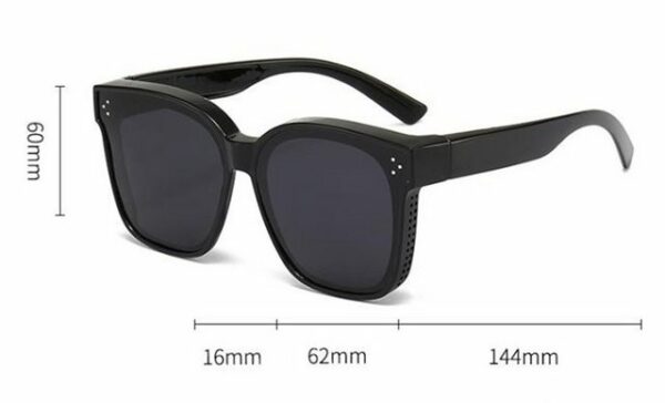 Housruse Sonnenbrille Sonnenbrille mit UV-Schutz,die mit Myopiebrillen verwendet werden kann (1-St)