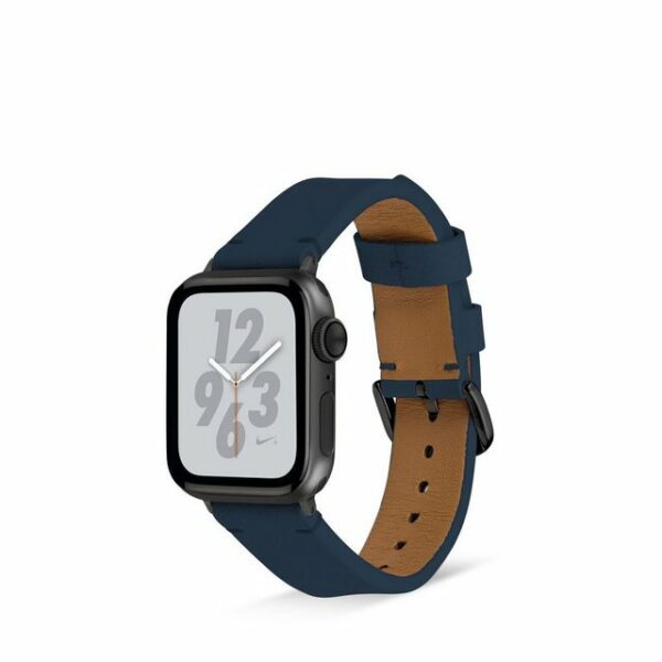 Artwizz Smartwatch-Armband WatchBand Leather, Leder Armband mit Adapter, Dunkelblau, Apple Watch Ultra (49mm), 8-7 (45mm), 6-4 & SE (44mm), 3-1 (42mm)