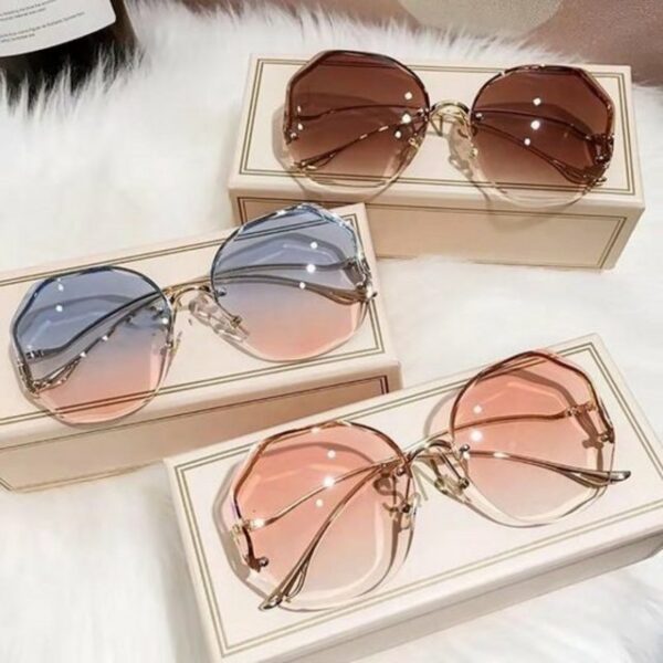 Heikoeco Sonnenbrille Sonnenbrille Rahmenlose modische Sonnenbrillen für Damen (3-St)