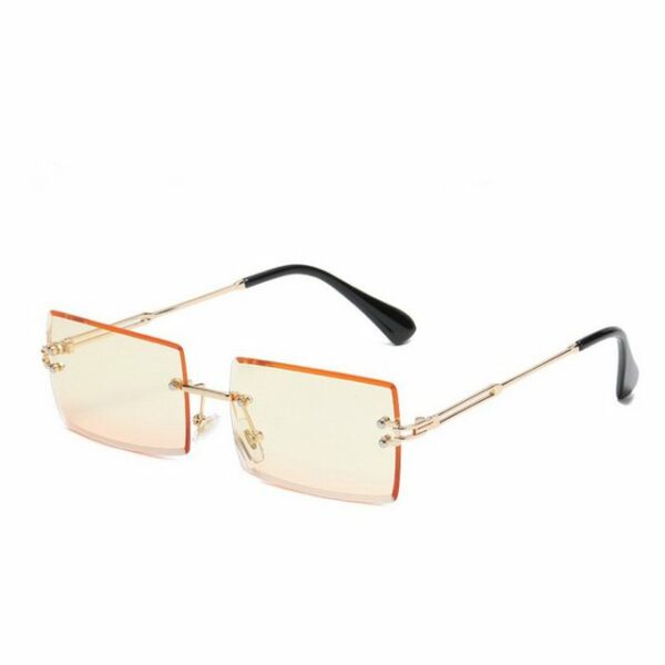SUNEE Sonnenbrille Sonnenbrille groß Herren Damen Schwarz Quadratisch Halbrandlose Brille Randlose quadratische Sonnenbrille