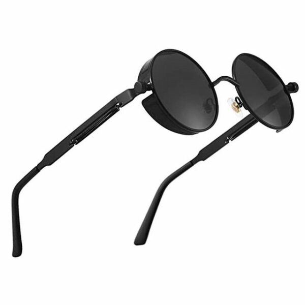 Zulbceo Sonnenbrille Retro Runde Steampunk Polarisierte Sonnenbrille UV400 (1-St)