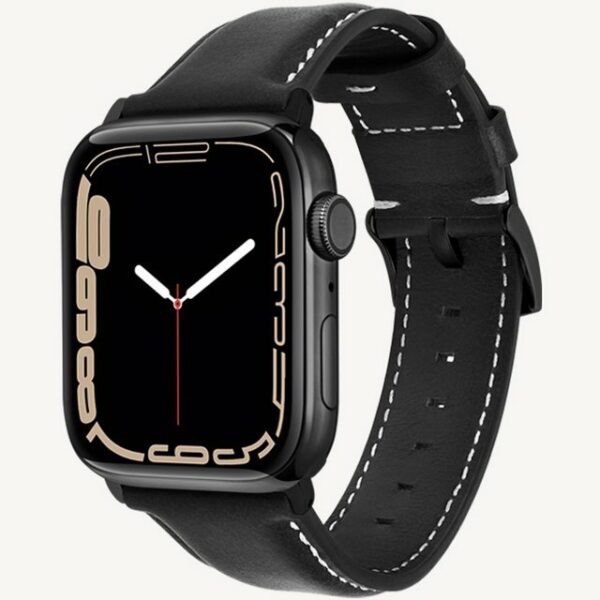 wiiuka Smartwatch-Armband tiime Armband aus Leder für die Apple Watch Serie 1-8, SE, Ultra, Handgefertigt - Deutsches Leder, Premium Qualität