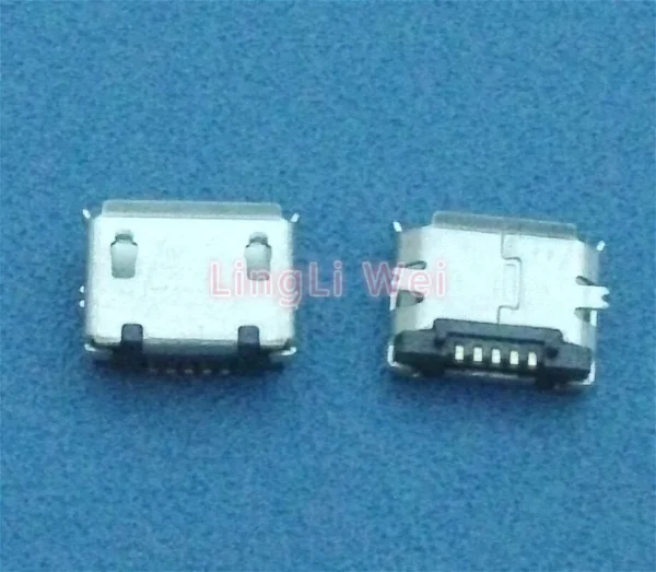 100pcs Micro USB Type B Female 5Pin SMT Socket SMD Jack Connector Port PCB Board Charging (most popular connector)