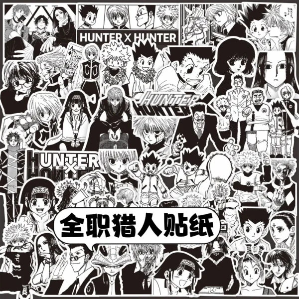 10/70Pcs Anime Full-Time Hunter Graffiti Personality Trend Guitar Decoration Sticker Computer Suitcase Sticker Wholesale