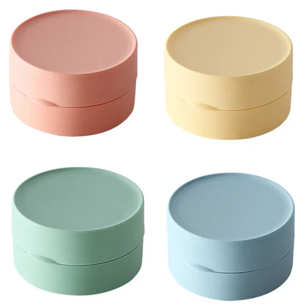 1PC Soap Dishes Plate Waterproof Sealed Soap Case Round Travel Soap Box Portable Soap Tray With Lid For Bathroom Toilet Supplies