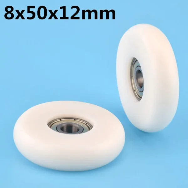 1Pcs 8x50x12 mm Nylon Plastic Wheel With Bearings POM Spherical cam bearing