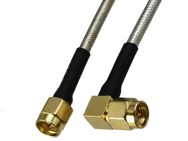 1pcs RG402 0.141" SMA Male Plug to SMA Male Plug Right Angle RF Coaxial Connector Flexible Pigtail Jumper Cable New 4inch~5M