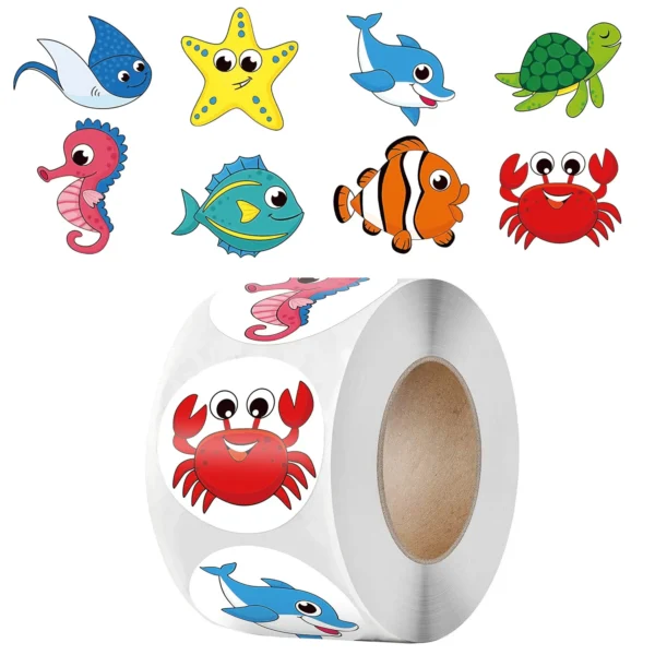 50-500pcs Cute Cartoon Starfish Stickers Children Reward Label Encouragement Scrapbooking Decoration Stationery Sticker