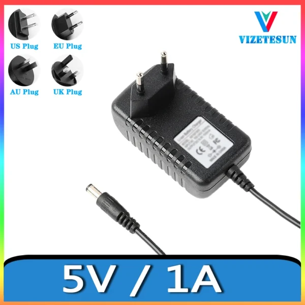 5V 1A Power Adapter 5V 1000MA Power Adapter DC 5.5*2.1mm Power Cord