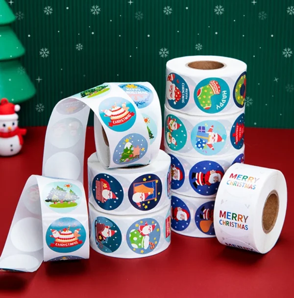 Christmas Series Stickers Children'S Stationery Hand Ledger Decoration Handmade Material Book Water Cup Label School Supplies