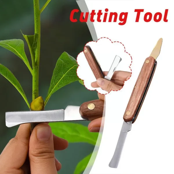 Grafting Tools Foldable Grafting Pruning Knife Professional Wooden Steel Knife Grafting Garden Handle Cutter Stainless Graf R6Y4