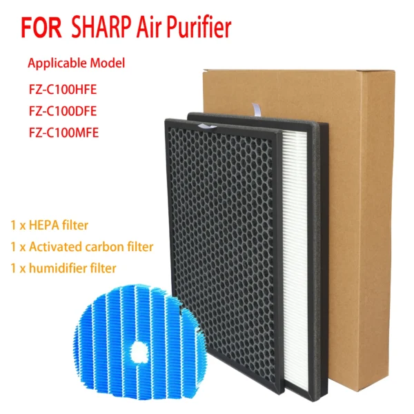 HEPA Filter FZ-C100HFE Deodorizing Filter FZ-C100DFE humidifying Filter FZ-C100MFE for Sharp KC-850E-R Air Humidifier Parts