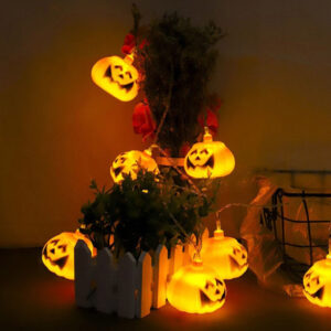 Halloween-K¨¹rbis-Laternenschnur f¨¹r 3 m L?nge mit 30 LED-K¨¹rbis-Lichtern f¨¹r Halloween-Dekoration im Innen- und Au?enbereich