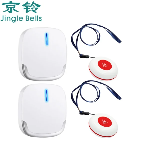JINGLE BELLS Emergency Call Button Clinic Hospital Transmitter Wireless Pager for Elederly Patient Healthcare Nursing Home