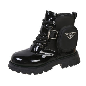 Kleine Lederstiefel f¨¹r M?dchen 2023 neue Fr¨¹hlings- und Herbst-Einzelstiefel f¨¹r gro?e Kinder, Performance-Jungen-Martin-Stiefel f¨¹r Kinder im britischen Stil