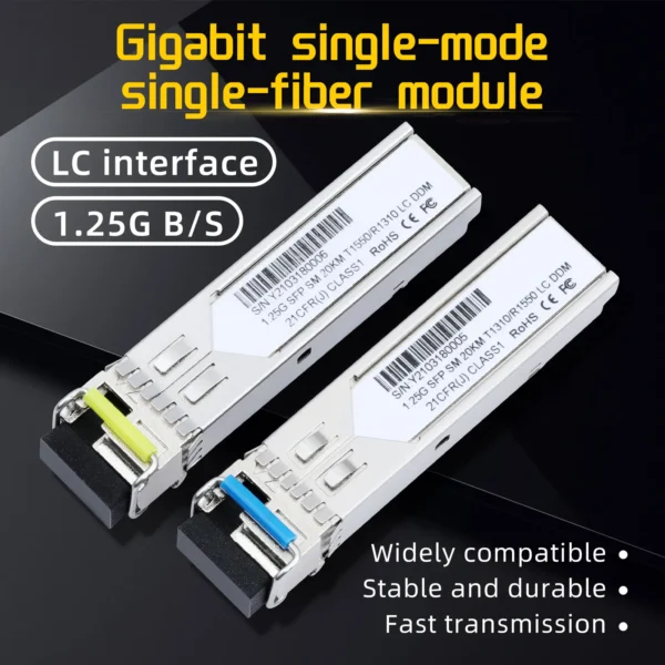 LC DDM Optical fiber module single-mode dual fiber 20km 10g Gigabit sfp module Multimode mode compatible switch Free shipping