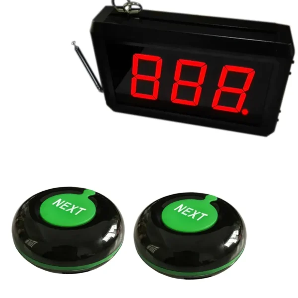 Number calling system now serving number display wireless queue call device for waiting room