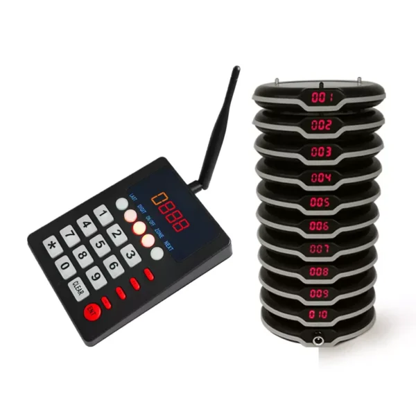 Waterproof Call Pager System Restaurant Guest Waiter Wireless Queuing Calling Paging System Coaster Pagers