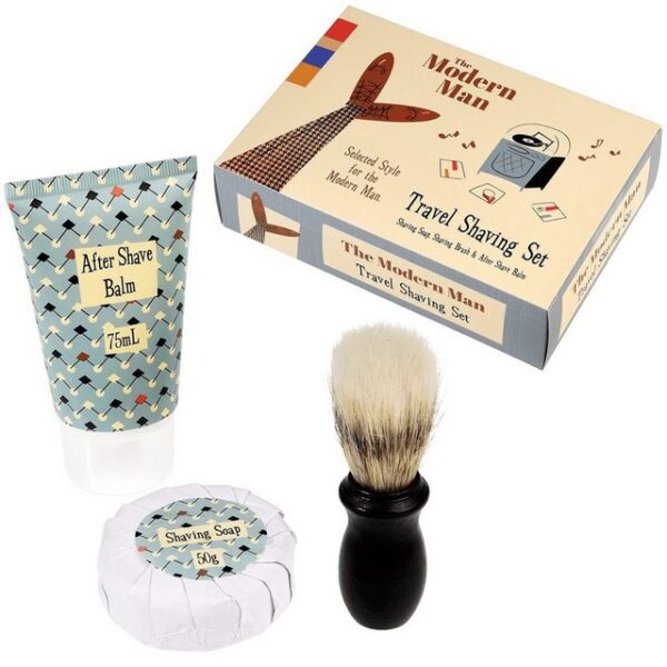 Rex London Rasier-Set Modern Man Rasur-Set Für Unterwegs Rasierpinsel,-seife, Aftershave