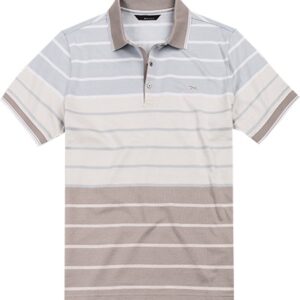 Brax Golf Herren Polo-Shirt beige Baumwolle gestreift