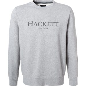 HACKETT Herren Sweatshirt grau Baumwolle Logo und Motiv Classic Fit