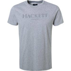 HACKETT Herren T-Shirt grau Baumwolle meliert Classic Fit