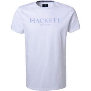 HACKETT Herren T-Shirt weiß Baumwolle Classic Fit
