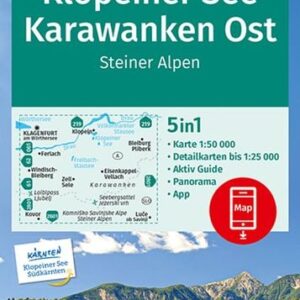KOMPASS Wanderkarte 65 Klopeiner See, Karawanken Ost, Steiner Alpen 1:50.000