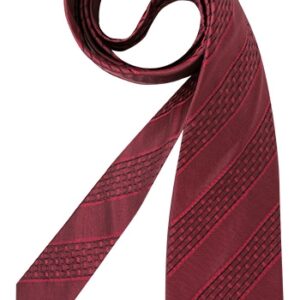 LANVIN Herren Krawatte rot Seide Bunt,College-Streifen