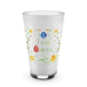 Mr. & Mrs. Panda Glas Ostern Frohe Ostern - Transparent - Geschenk, Cappuccino Tasse, Oster, Premium Glas, Herzliche Motive