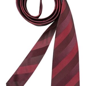 Saint Laurent Herren Krawatte rot Seide College-Streifen