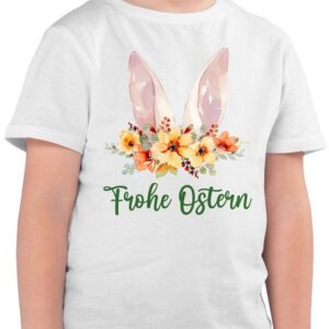 Shirtracer T-Shirt Frohe Ostern Hasenohren Osterüberraschung Ostern Mini Geschenke Osterk (1-tlg) Geschenk Ostern