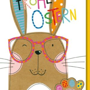 Verlag Dominique Grußkarten A - Ostern - Karte mit Umschlag - Hase mit Brille