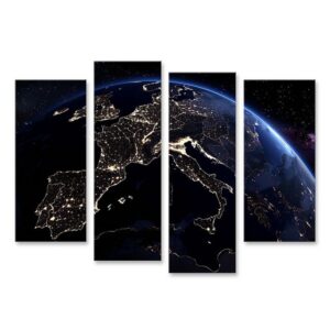 islandburner Leinwandbild Stadtlampen bei Nacht: Europa, Naher Osten, Türkei, Italien & Schwarze