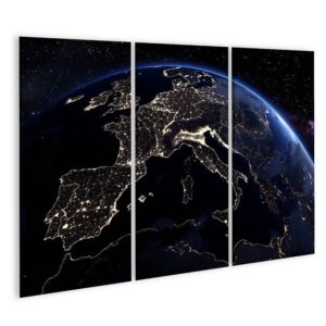 islandburner Leinwandbild Stadtlampen bei Nacht: Europa, Naher Osten, Türkei, Italien & Schwarze