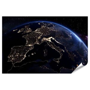 islandburner Poster Stadtlampen bei Nacht: Europa, Naher Osten, Türkei, Italien & Schwarze