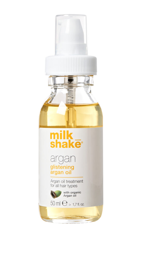 GlanzKonsistenz: ÖlMilk Shake Glistening Argan Oil - Argan Oil b&auml;ndigt Krausen und pflegt jeden Haartyp.