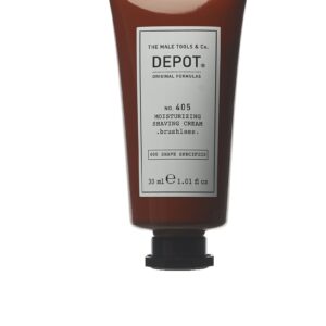 Die DEPOT 405 Moisturizing Shaving Cream brushless sorgt f&uuml;r eine perfekte Rasur. Sie macht die Haut geschmeidig und spendet Feuchtigkeit und Frische. Die k&uuml;hlende und spezielle Formel sch&uuml;tzt die Haut