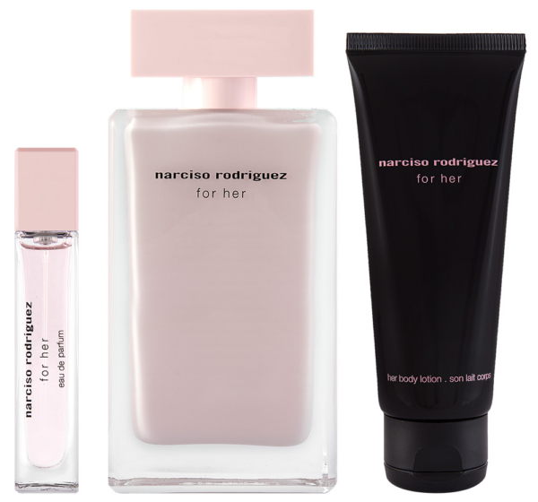 Narciso Rodriguez for Her EDP Geschenkset EDP 100 ml + EDP 10 ml + 50 ml Körperlotion