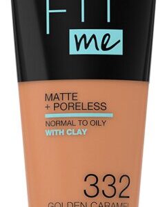 Maybelline New York Fit Me! Matte + Poreless Make-Up 332 Golden Caramel Foundation (flüssig) 30ml