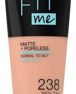 Maybelline New York Fit Me! Matte + Poreless Make-Up 238 Rich Tan Foundation (flüssig) 30ml