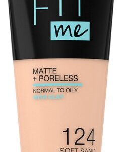 Maybelline New York Fit Me! Matte + Poreless Make-Up 124 Soft Sand Foundation (flüssig) 30ml