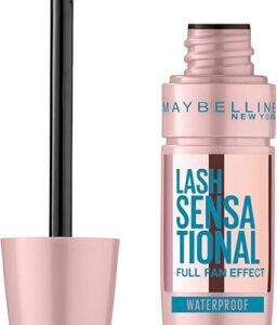 Maybelline New York Lash Sensational Voller-Wimpern-Fächer Mascara Very Black Waterproof Mascara 9