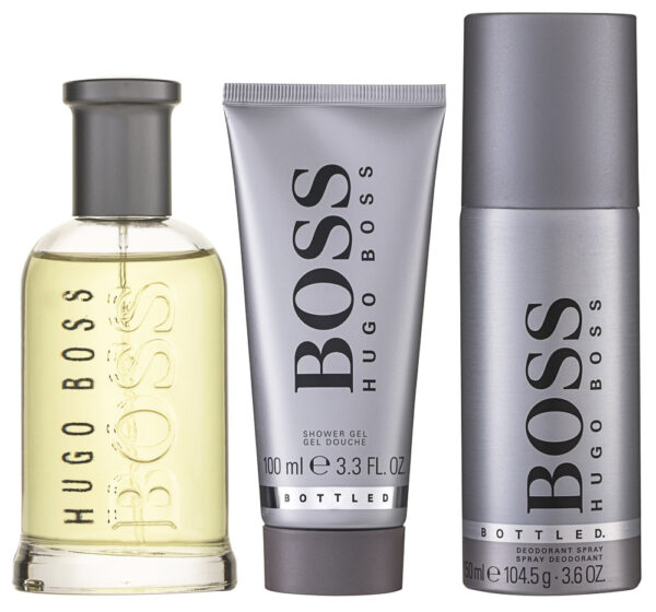 Hugo Boss Bottled EDT Geschenkset EDT 100 ml + 100 ml Duschgel + 150 ml Deodorant Spray