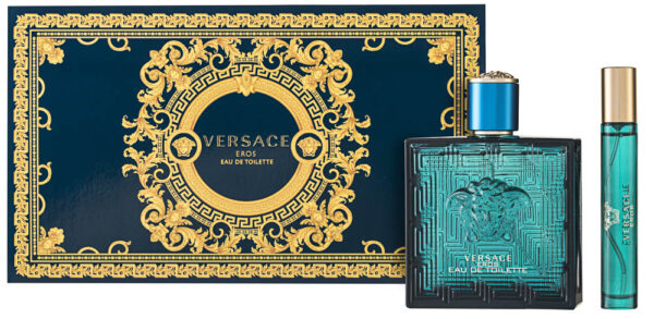 Versace Eros Pour Homme EDT Geschenkset EDT 100 ml + EDT 10 ml + Tasche