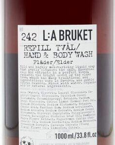 L:A Bruket No. 242 Refill Hand & Body Wash Elder 1000 ml Cosmos Natural certified