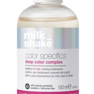 SchütztKonsistenz: FlüssigDer Milk_Shake Deep Color Complex ist ein Additiv f&uuml;r den Haarf&auml;rbevorgang und frei von Parabenen und Silikonen. Der Complex ist speziell f&uuml;r eine Verbesserung von Intensit&auml;t